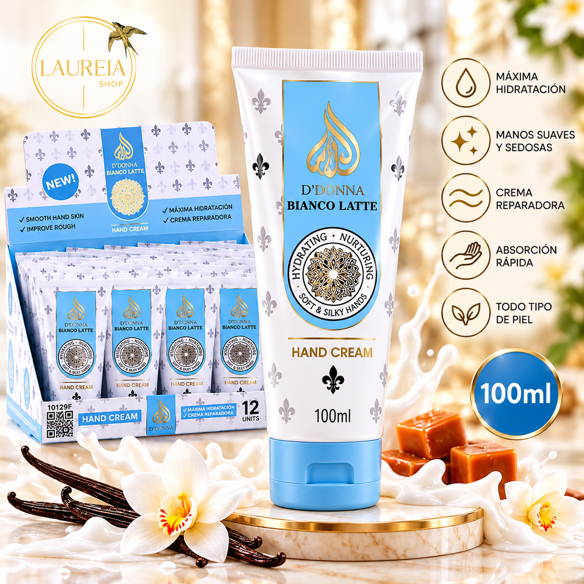 D'DONNA Bianco Latte Hand Cream crema de manos hidratante 100 ml