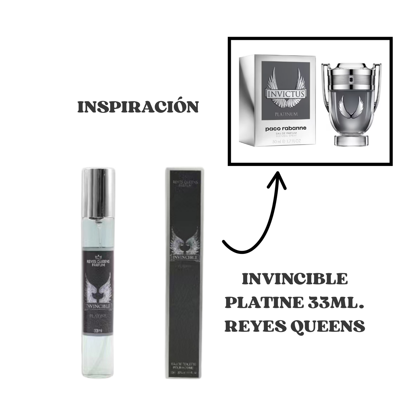 Invincible Platine Homme 33ml Reyes Queens