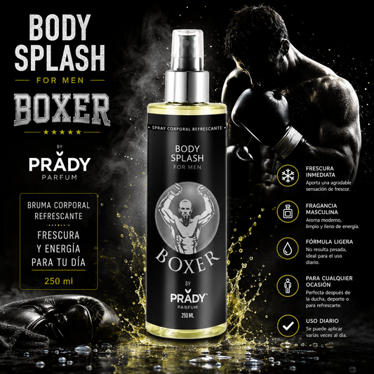 Body Splash Boxer by Prady 250 ml bruma corporal masculina refrescante