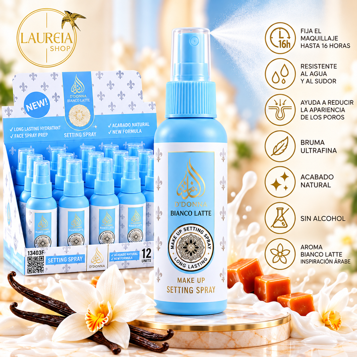 D'DONNA Bianco Latte Make Up Setting Spray fijador de maquillaje