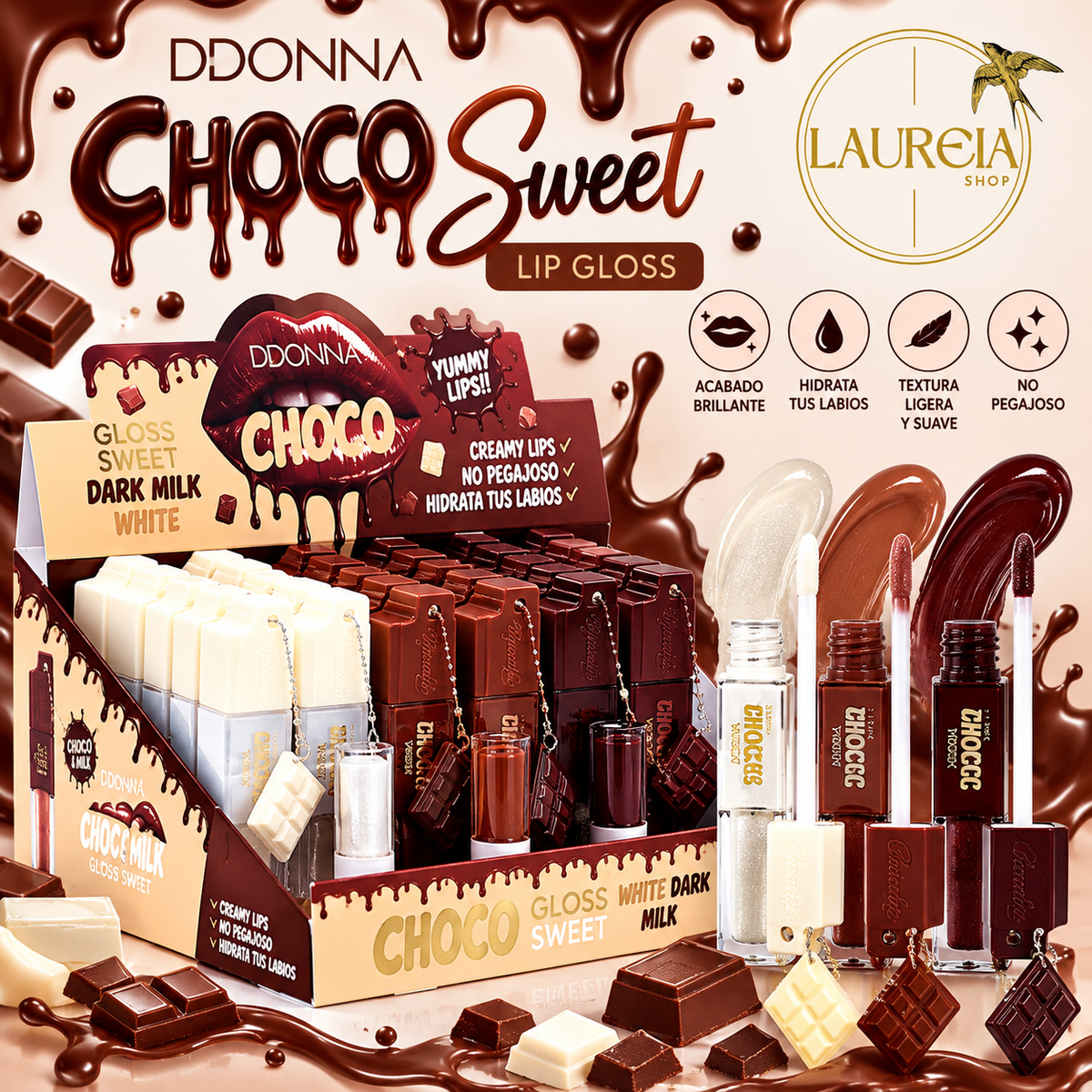 D'DONNA Lip Gloss Choco Sweet gloss de labios hidratante