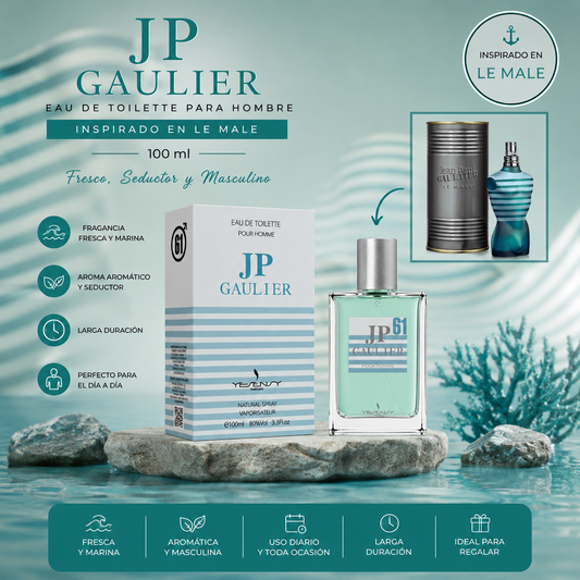 JP Gaulier Eau de Toilette para hombre 100 ml inspirado en Le Male de Jean Paul Gaultier