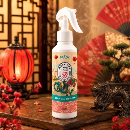Oriental Dragon Ambientador Prady 220 ml en un ambiente de inspiración oriental con decoración elegante