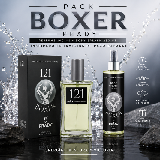 Pack Boxer Prady perfume 100 ml y Body Splash 250 ml inspirado en Invictus para hombre