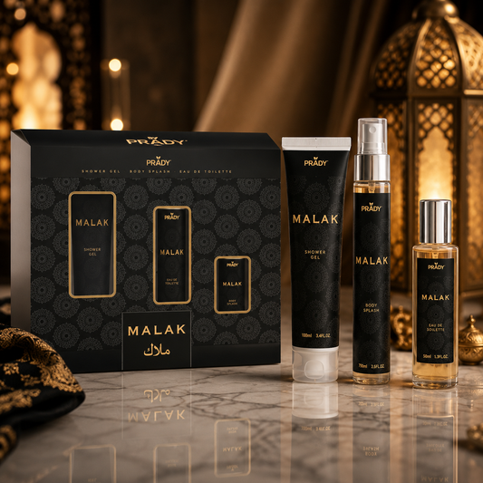 Pack Malak Unisex presentado en un elegante ambiente de inspiración oriental