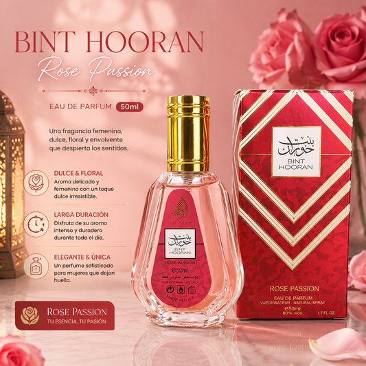 Perfume Bint Hooran Rose Passion Eau de Parfum 50 ml Ard Al Zaafaran para mujer