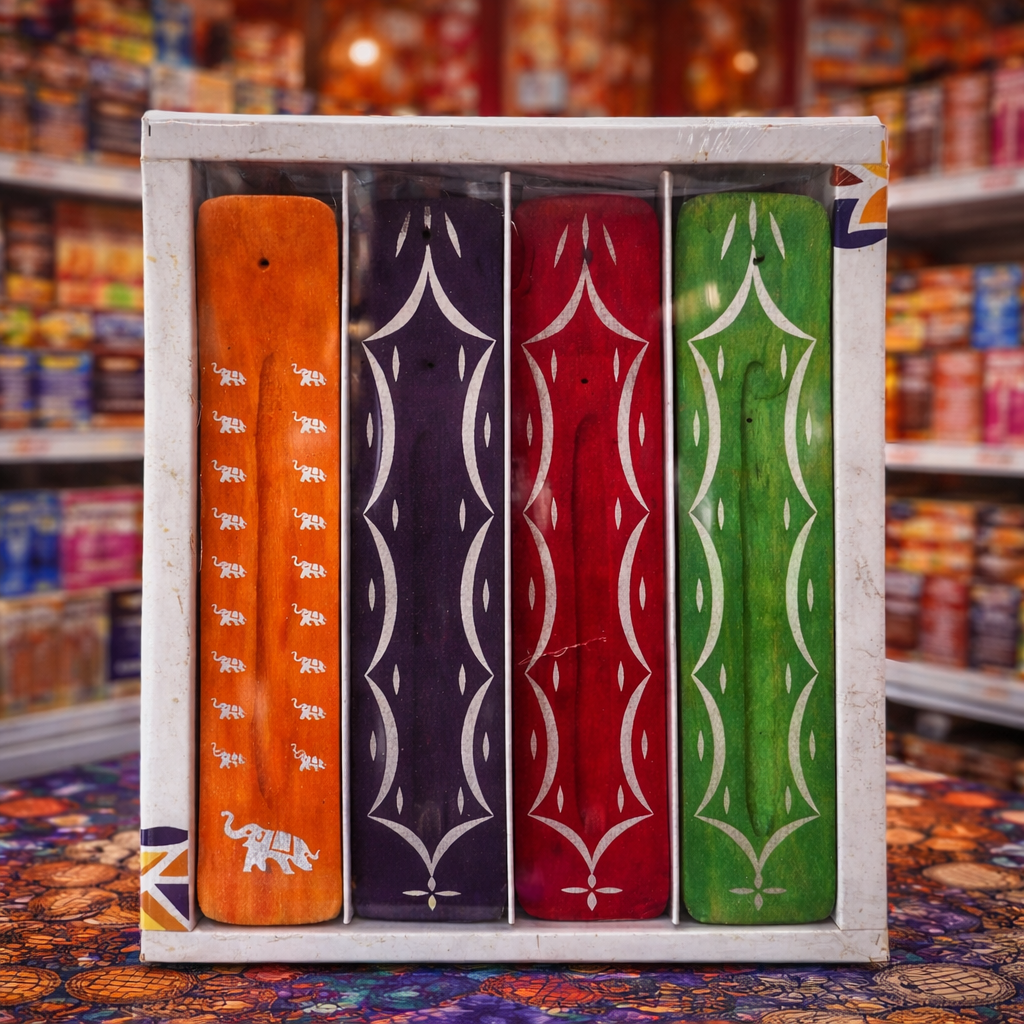 Quemador de Incienso Madera Colores